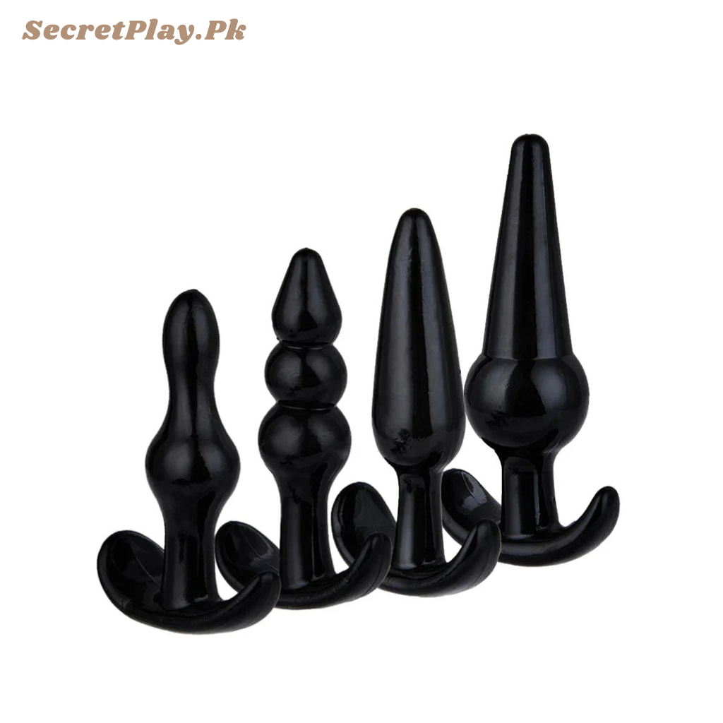 Couple Toy 4pcs Silicone Anales Plugs