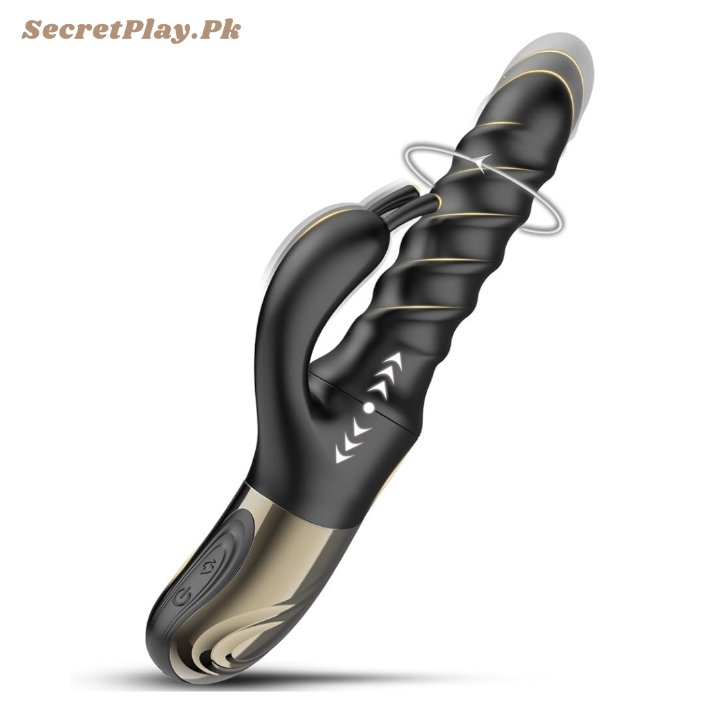 Tornado G Spot Rabbit Vibrator Black