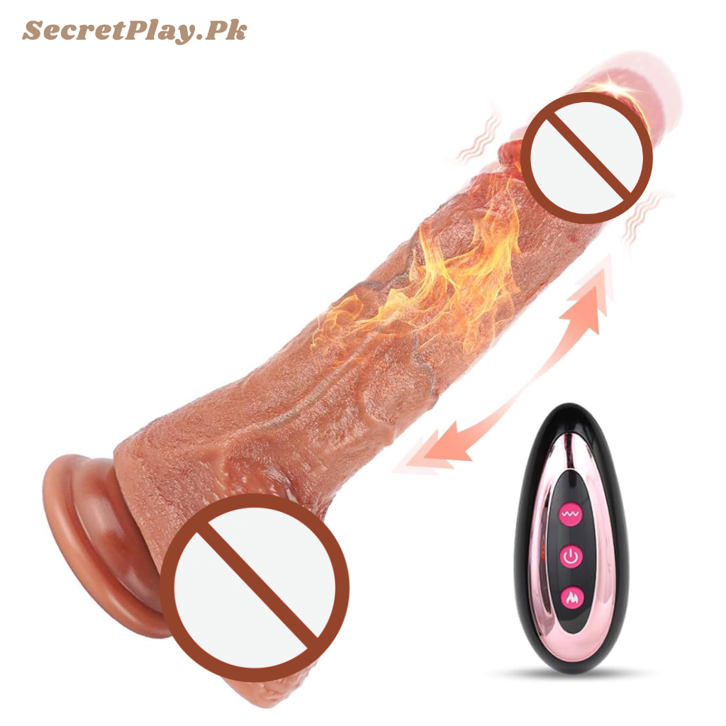 Thrusting Vibrator dildo with Heat & Remote