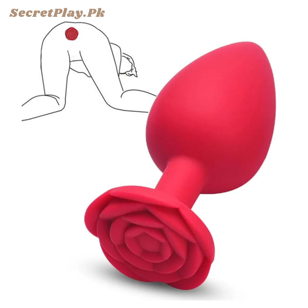 Silicone Anal Butt Plug Rose