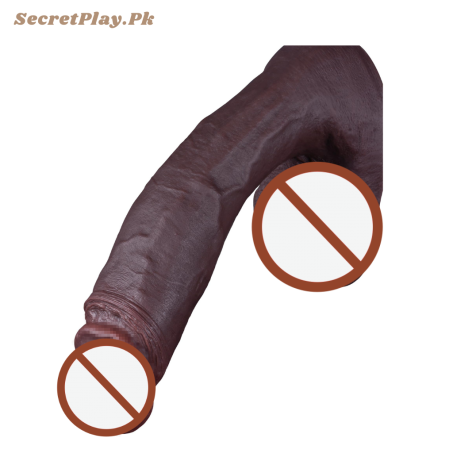 Black Realistic Silicone Feels Like Skin Dildo