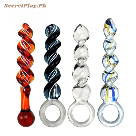 Crystal Screw Thread Silky Dildos