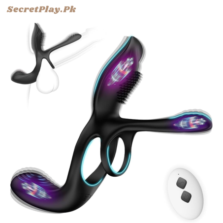 Vibrator for Couple, 3 in 1 Vibrating Cock Ring