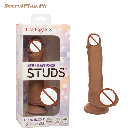 Dual Density Silicone Studs 5 Inch Dildo