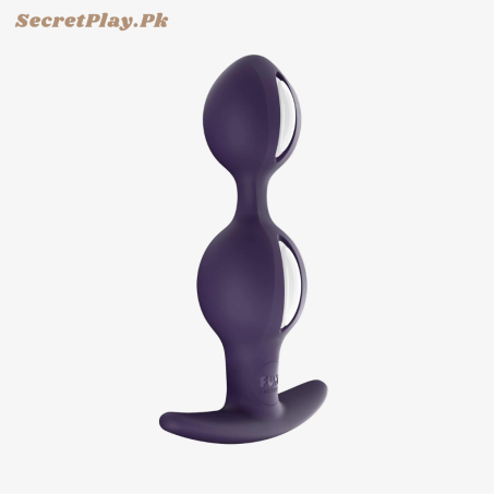 Silicone Weighted Anal Plug with 2 Balls