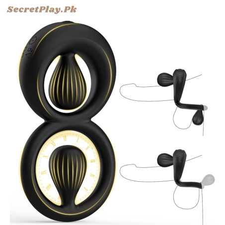 Vibrating Cock Ring with 360° Adjustable Bead Clitoral